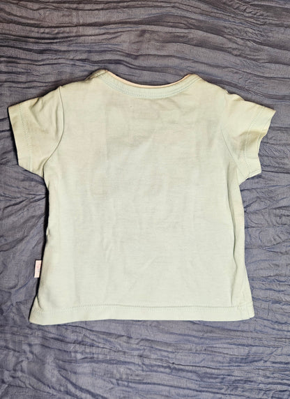 Remera bebé, diseño león azul